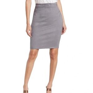 Susana Monaco Faux Suede Stretch Pull on Skirt, L